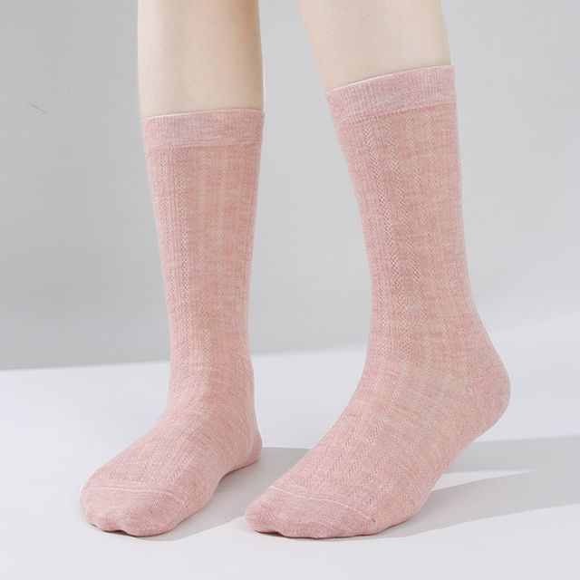 Mimiyu-Plain Perforated Socks