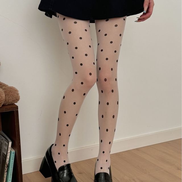 Mimiyu-Polka Dot Sheer Tights