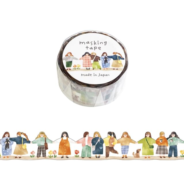 MIND WAVE-Borderless Die-Cut Masking Tape Girls