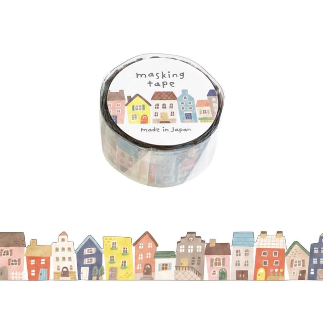 MIND WAVE-Borderless Die-Cut Masking Tape House