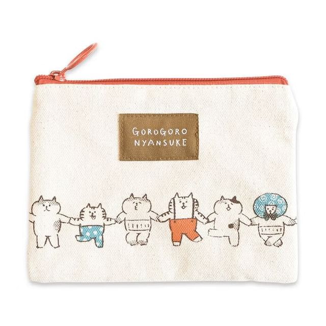 MIND WAVE-Cat Canvas Pouch