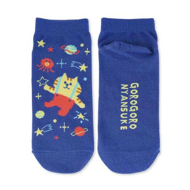 MIND WAVE-Cat Gorogoro Nyansuke Cosmos Low-Cut Socks