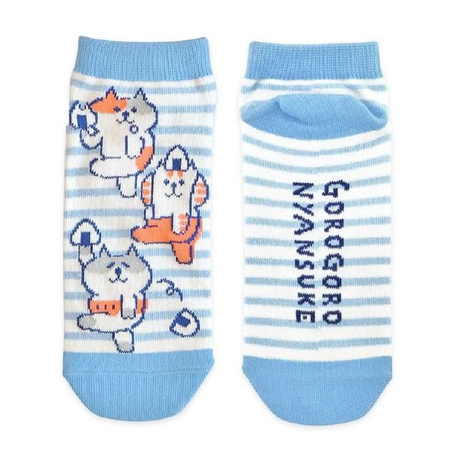 MIND WAVE-Cats and Onigiri Low-Cut Socks