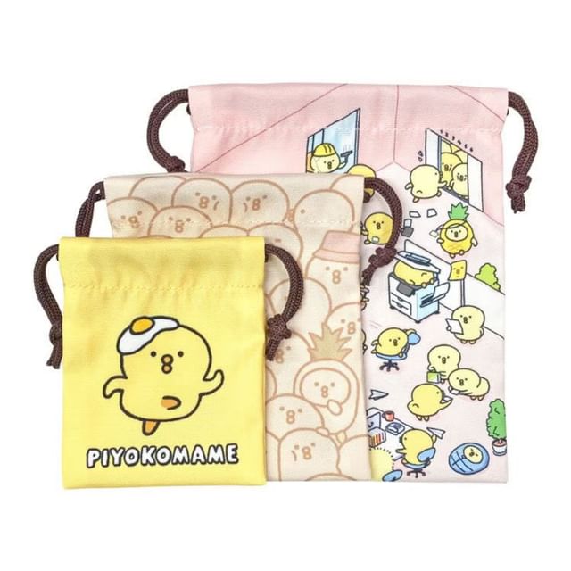 MIND WAVE-Chicken Drawstring Pouch Set