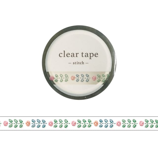 MIND WAVE-Clear Masking Tape Stitch Flower Type 1
