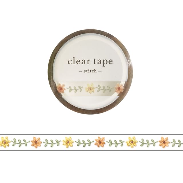 MIND WAVE-Clear Masking Tape Stitch Flower Type 2