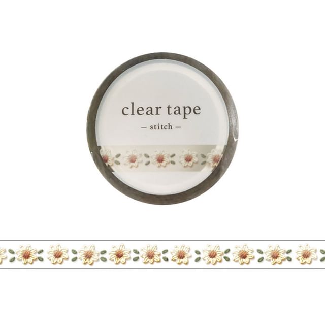 MIND WAVE-Clear Masking Tape Stitch Flower Type 4
