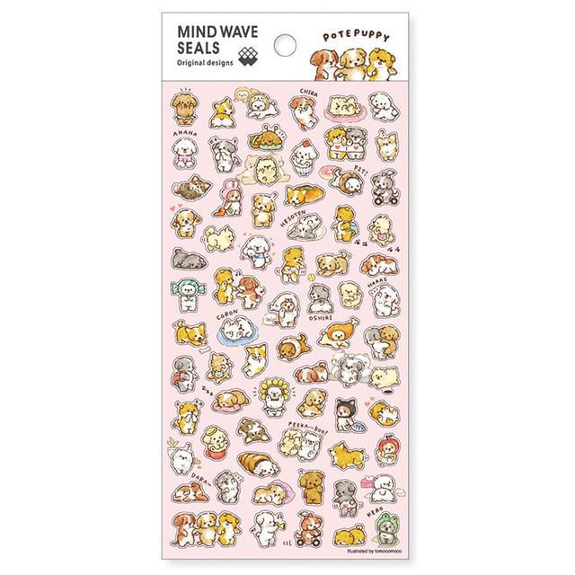 MIND WAVE-Dog POTEPUPPY Mini Clear Stickers
