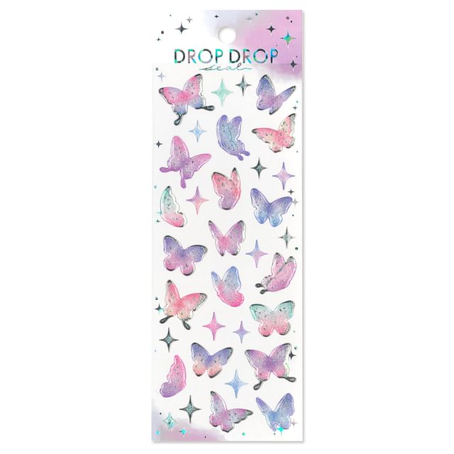 MIND WAVE-Drop Drop Resin Glitter Sticker butterfly