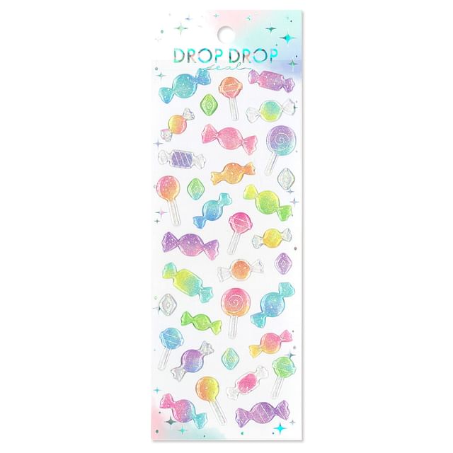 MIND WAVE-Drop Drop Resin Glitter Sticker candy