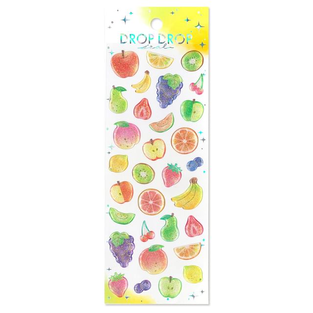 MIND WAVE-Drop Drop Resin Glitter Sticker fruit