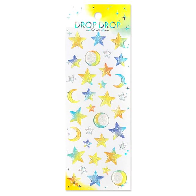 MIND WAVE-Drop Drop Resin Glitter Sticker star