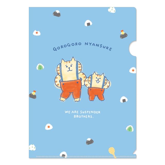 MIND WAVE-Gorogoro Nyansuke A4 Clear File Folder Blue