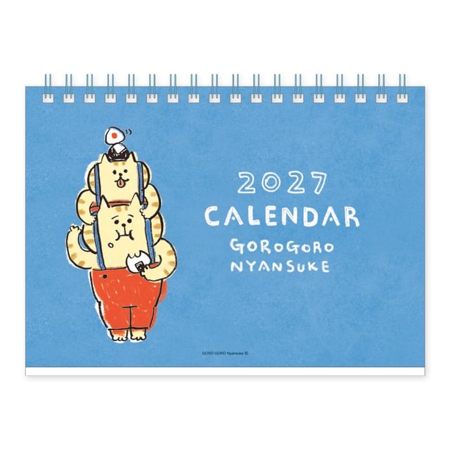 MIND WAVE-Gorogoro Nyansuke B5 2027 Desktop Calendar