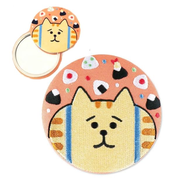 MIND WAVE-Gorogoro Nyansuke Cat Embroidered Mirror