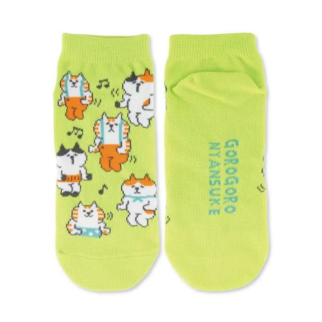 MIND WAVE-Gorogoro Nyansuke Dance Cat Low-Cut Socks