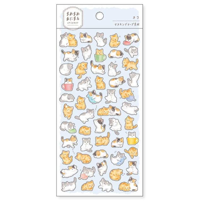 MIND WAVE-Mamemame Animal Sticker Cat