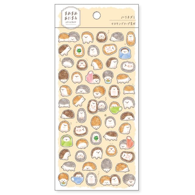 MIND WAVE-Mamemame Animal Sticker Hedgehog