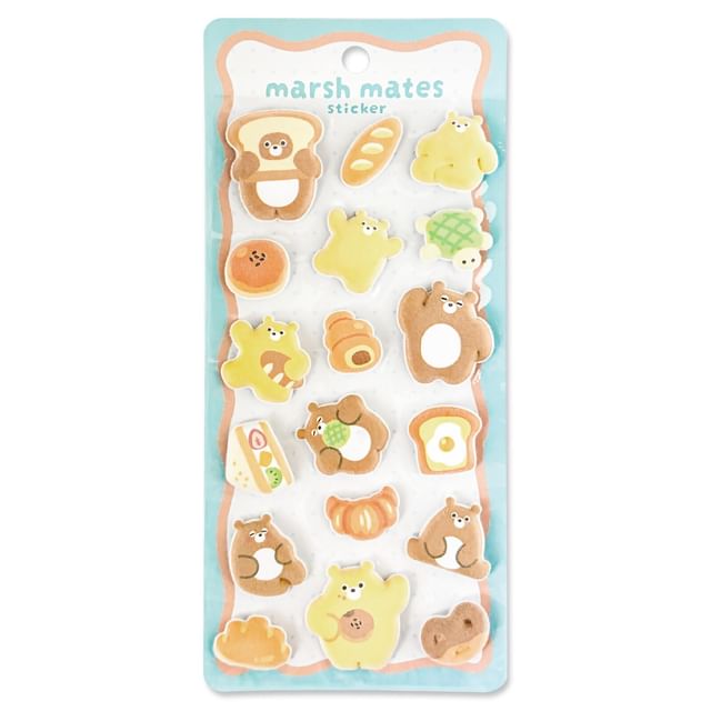 MIND WAVE-Marsh Mates Flocky Sticker Bear Bread