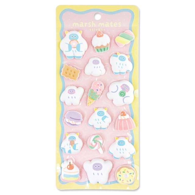 MIND WAVE-Marsh Mates Flocky Sticker Yeti Sweets