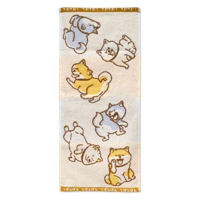MIND WAVE-Shiba Dog Face Towel