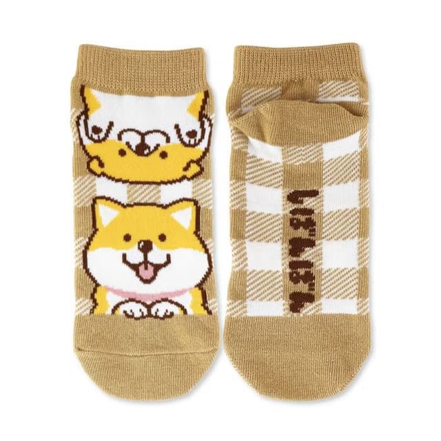 MIND WAVE-Shiba Dog Low-Cut Socks