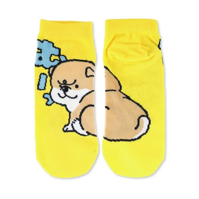 MIND WAVE-Shiba Dog Low-Cut Socks