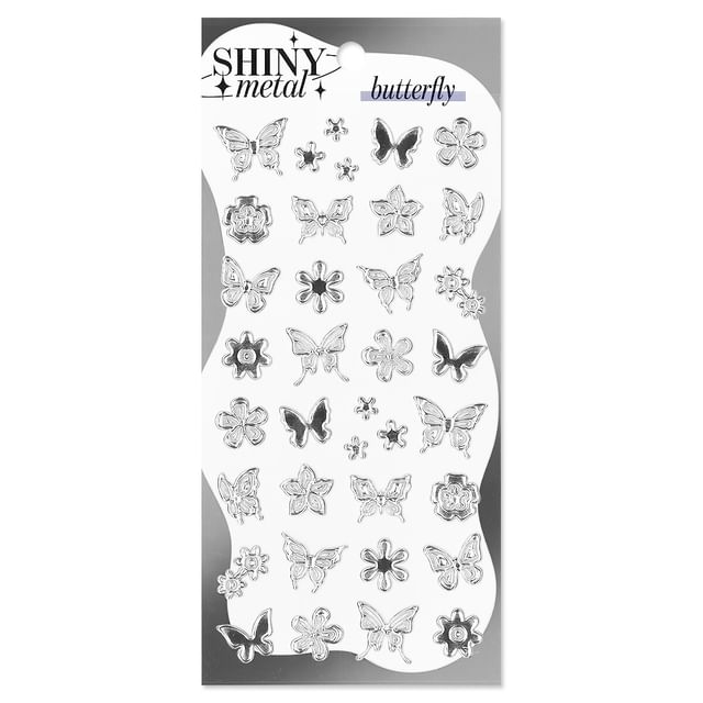 MIND WAVE-Shiny Metal Sticker butterfly
