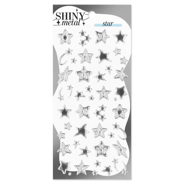 MIND WAVE-Shiny Metal Sticker star