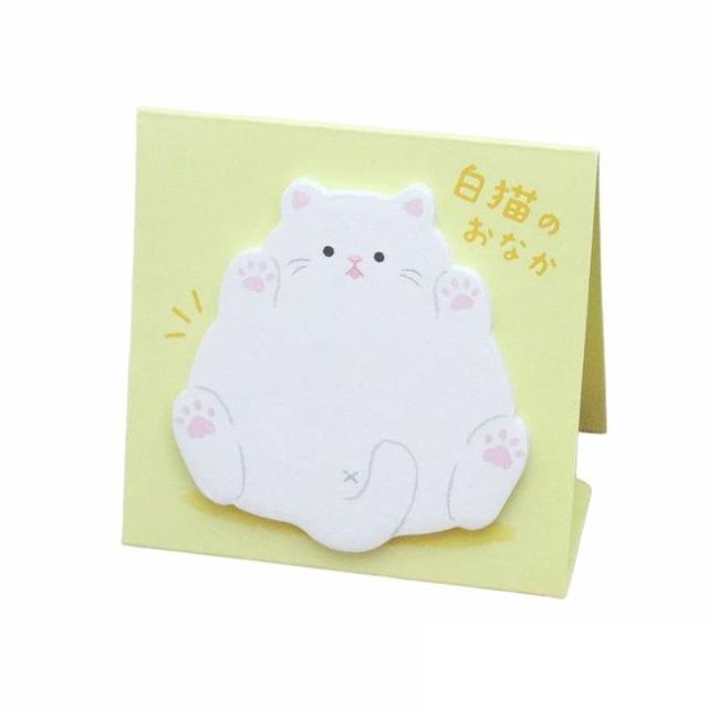 MIND WAVE-Standing Sticky Notes White Cats Belly