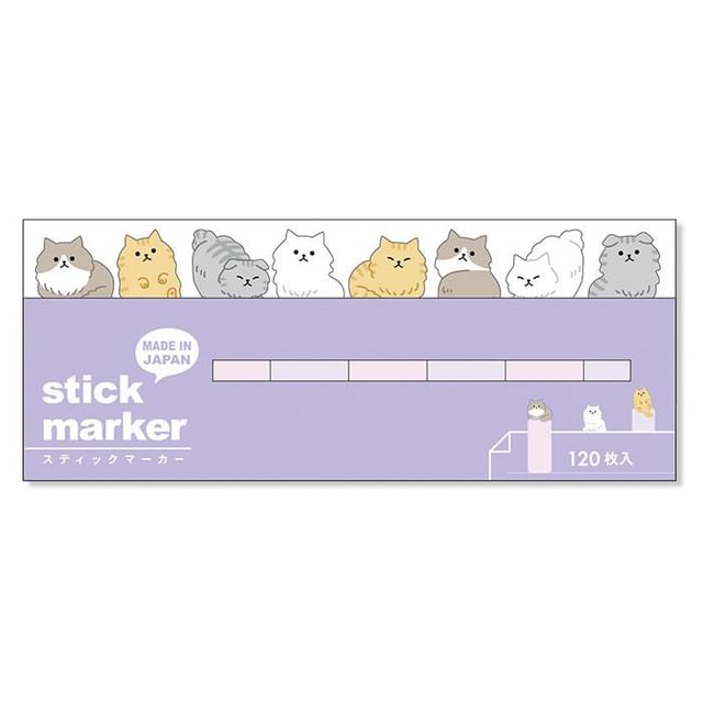 MIND WAVE-Stick Marker Sticky Notes Long-haired Cat
