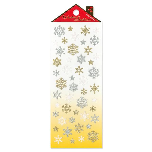MIND WAVE-Winter Selection Sticker Glitter Snowflake Shine