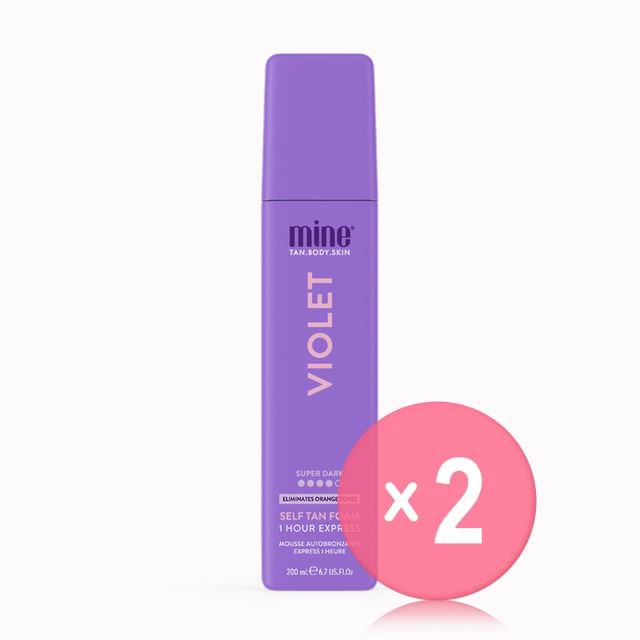 MineTan-Violet Self Tan Foam 2pcs Bundle Set