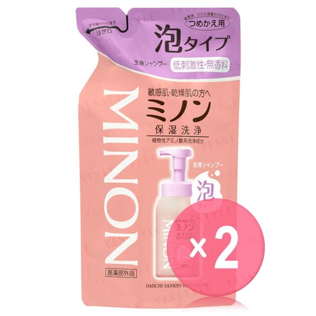 Minon-Whole Body Shampoo Foam Type Refill 2pcs Bundle Set
