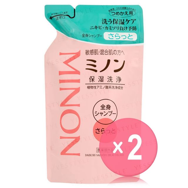 Minon-Whole Body Shampoo Smooth Type Refill 2pcs Bundle Set