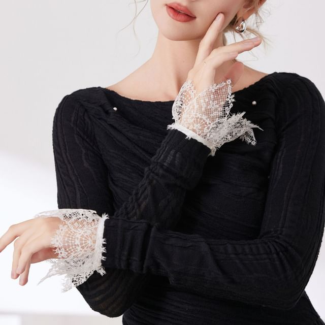 MIOW-Plain Lace Decorative Cuff