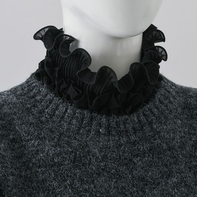 MIOW-Plain Ruffle Decorative Collar