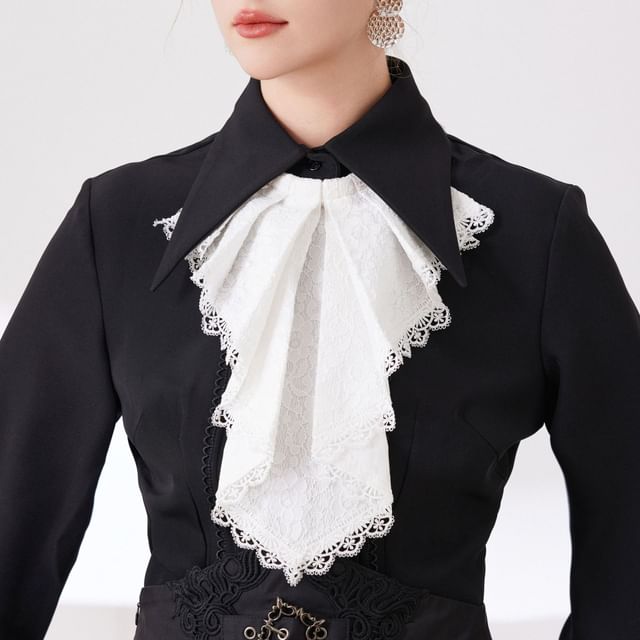 MIOW-Pleated Lace Decorative Collar