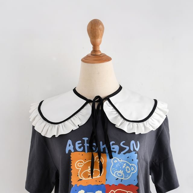 MIOW-Ruffle Trim Decorative Collar