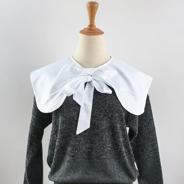 MIOW-Tie Neck Plain Decorative Collar