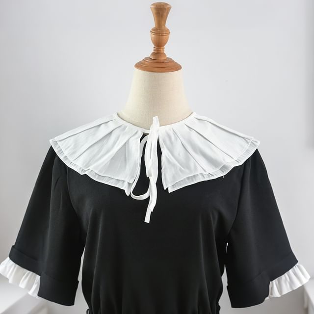MIOW-Tie Neck Ruffle Decorative Collar