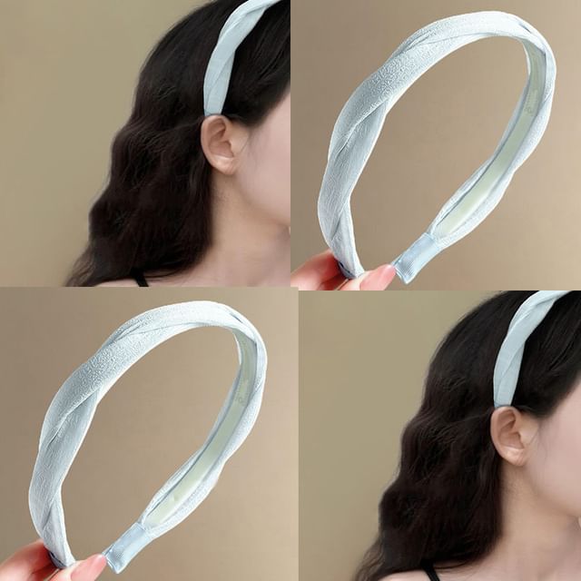 Miss Floral-Plain Braided Headband