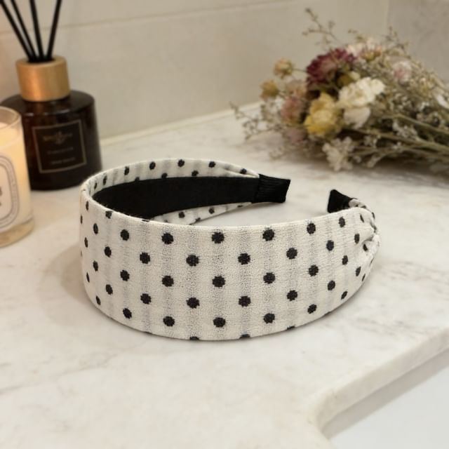 Miss Floral-Polka Dot Padded Headband