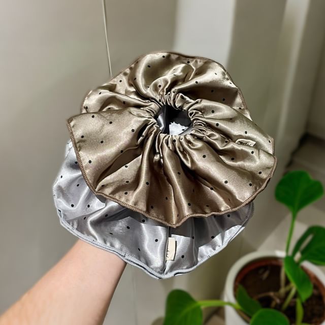 Miss Floral-Polka Dot Scrunchie