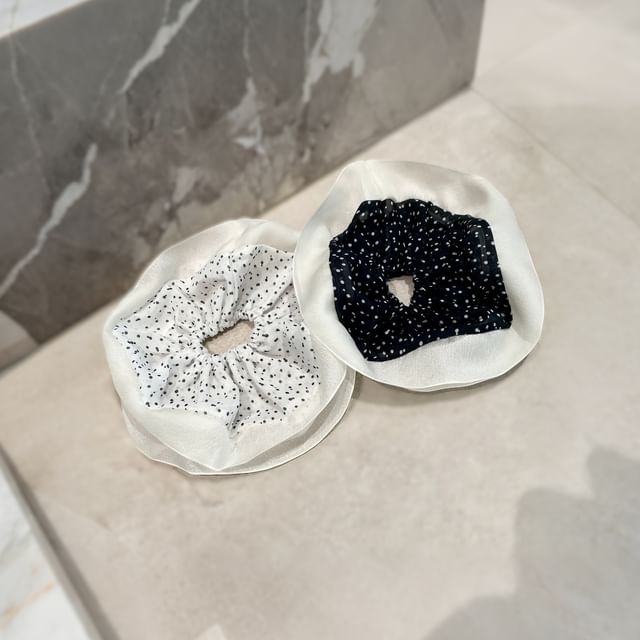Miss Floral-Polka Dot Scrunchie
