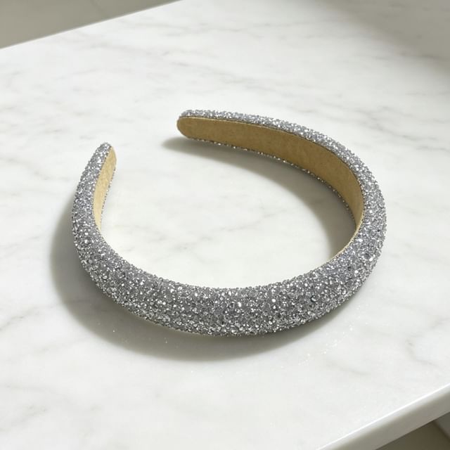 Miss Floral-Rhinestone Padded Headband
