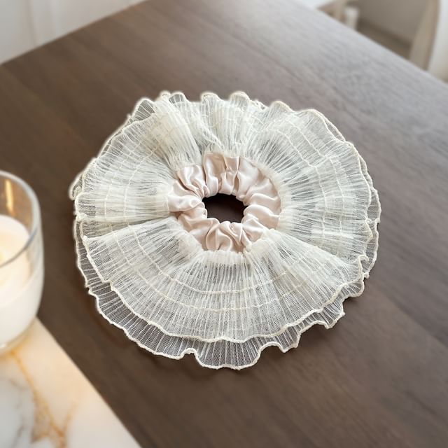 Miss Floral-Sheer Layered Scrunchie