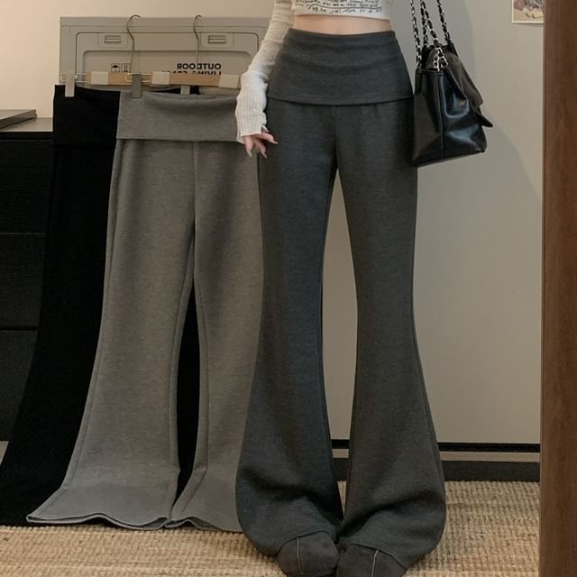 Miss Kekeli-High Rise Plain Flared Pants