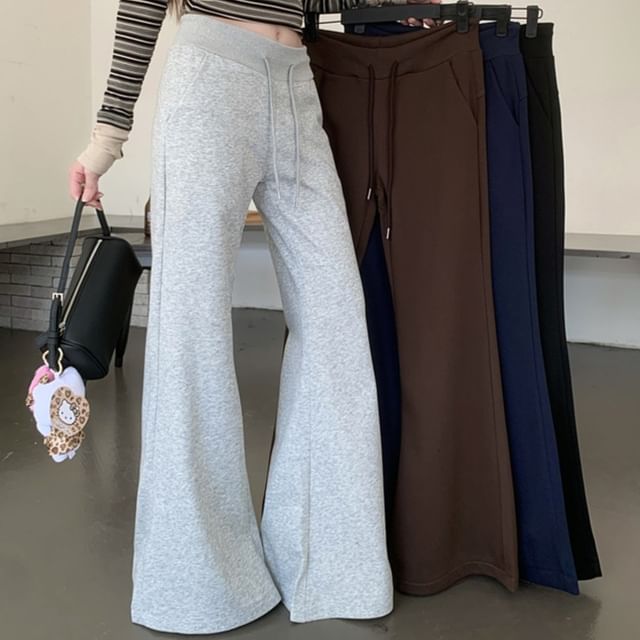 Miss Kekeli-High Waist Plain Flared Pants