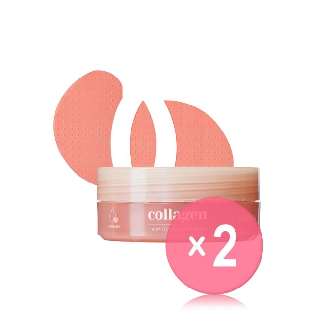 MISSHA-Airy Fit Collagen Lifting Face Eye Patch 2pcs Bundle Set